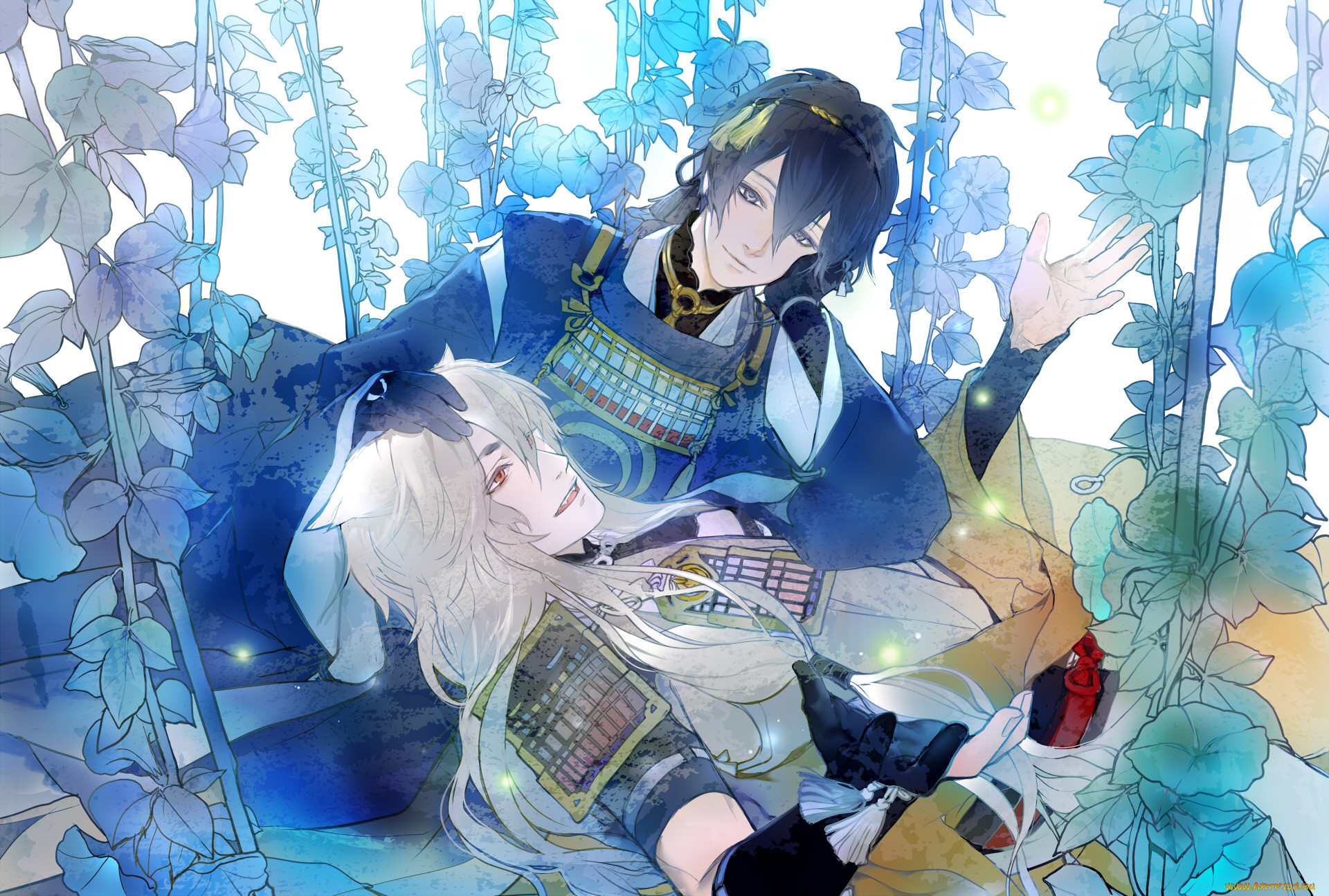 , touken ranbu, kogitsunemaru, , , , vovo, , , , mikazuki, munechika, touken, ranbu